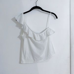 SHEIN One Shoulder Ruffle Top - Size M
